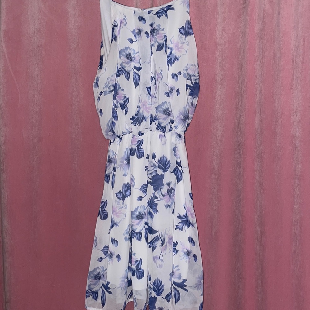 Floral Dress with Button Back